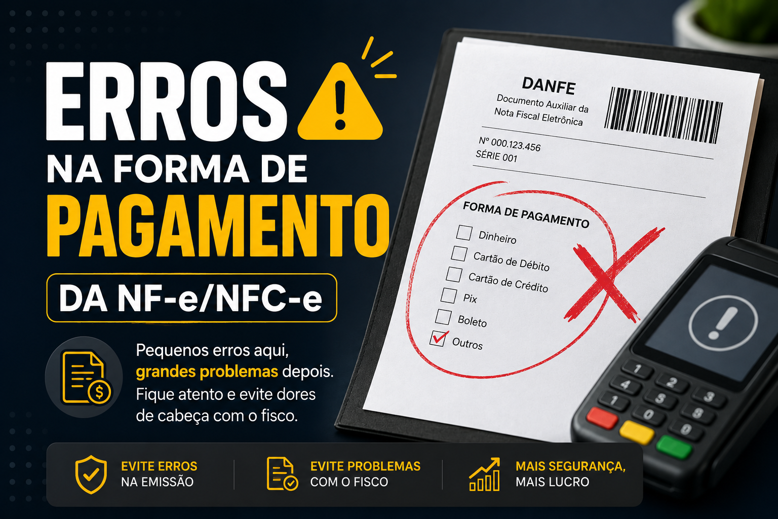 Erros na forma de pagamento da NF-e/NFC-e