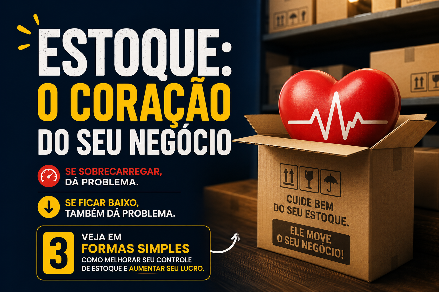 Veja em 3 formas simples como melhorar seu controle de estoque, e aumentar seu lucro com o uso da tecnologia.